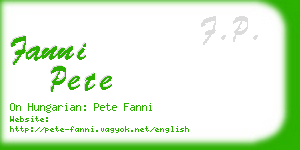 fanni pete business card